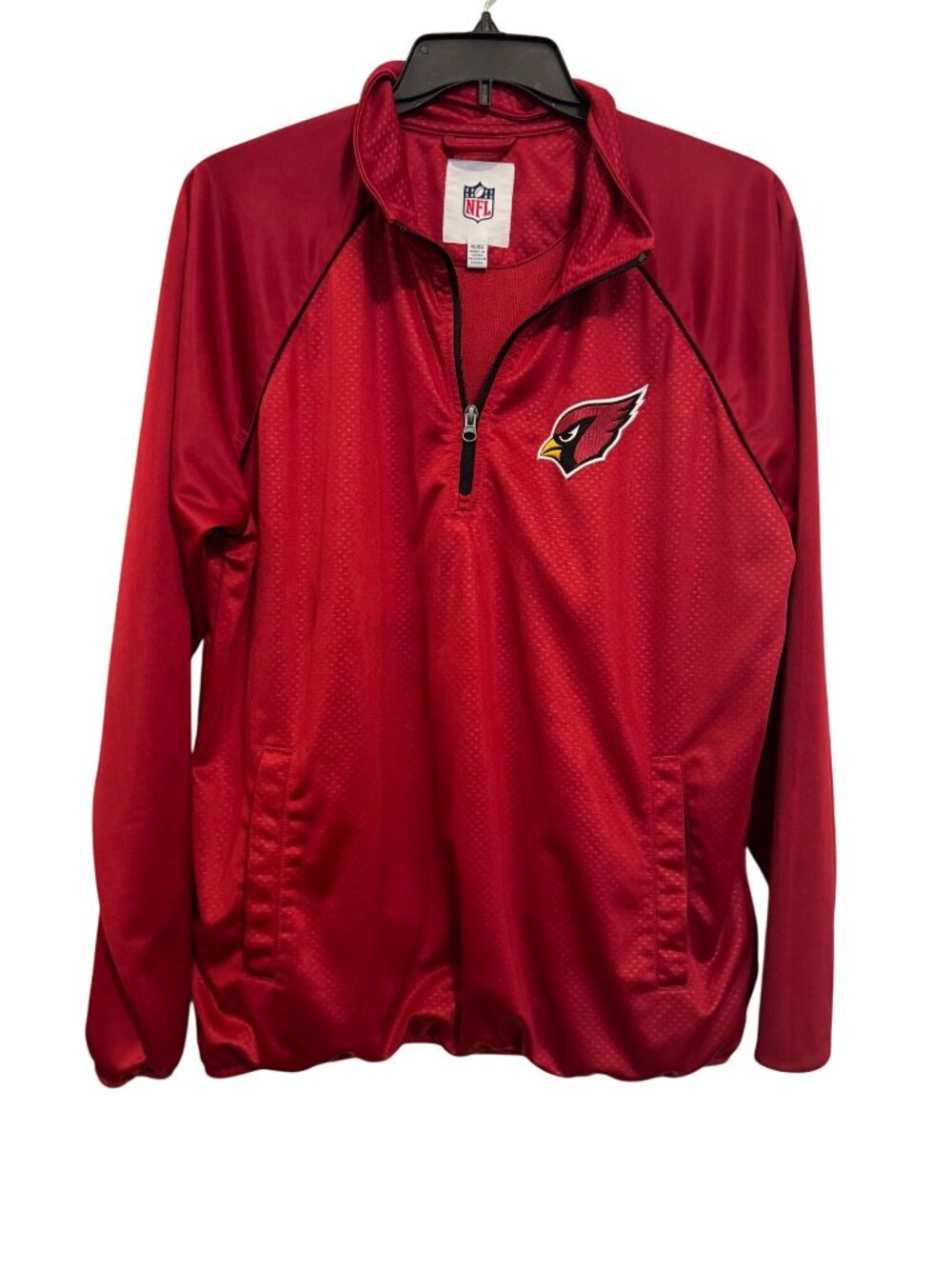 Arizona Cardinals NFL Red Quarter Zip Pullover Jacket XL Polyester